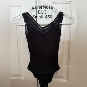 Ballet Rosa Black Sleeveless Leotard